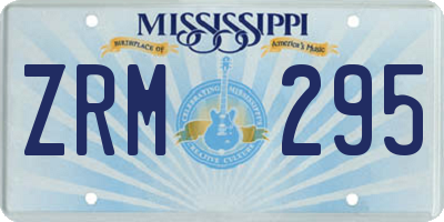 MS license plate ZRM295