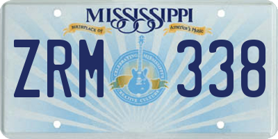 MS license plate ZRM338