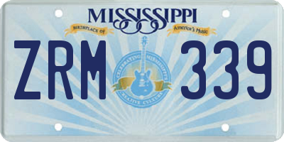 MS license plate ZRM339