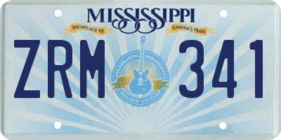 MS license plate ZRM341