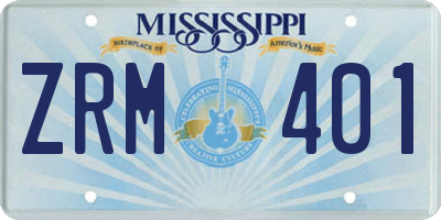 MS license plate ZRM401