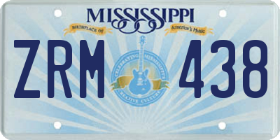 MS license plate ZRM438