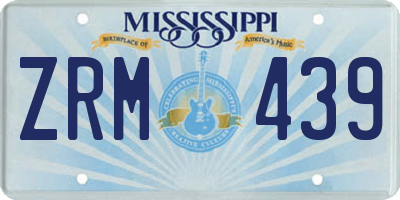 MS license plate ZRM439