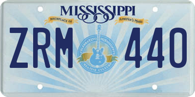 MS license plate ZRM440