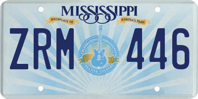 MS license plate ZRM446