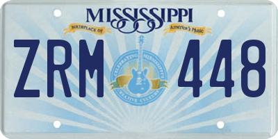 MS license plate ZRM448