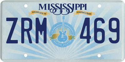 MS license plate ZRM469