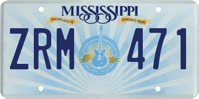 MS license plate ZRM471