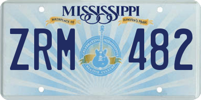 MS license plate ZRM482