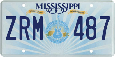 MS license plate ZRM487