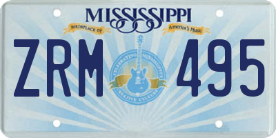 MS license plate ZRM495