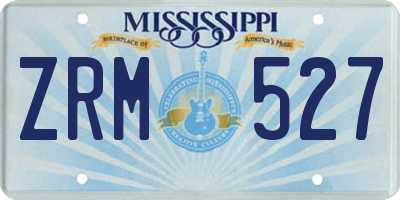 MS license plate ZRM527