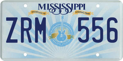 MS license plate ZRM556