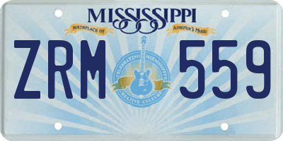 MS license plate ZRM559