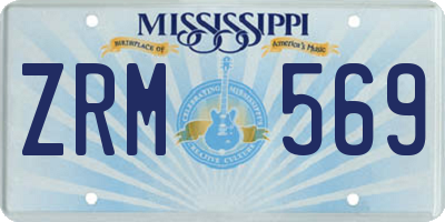 MS license plate ZRM569