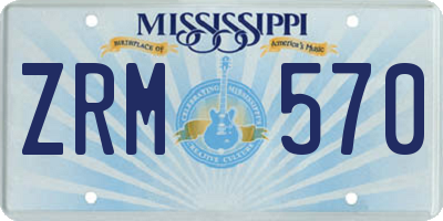 MS license plate ZRM570