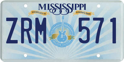 MS license plate ZRM571