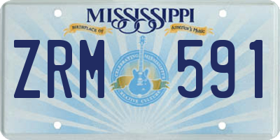 MS license plate ZRM591