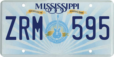 MS license plate ZRM595