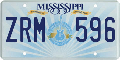 MS license plate ZRM596