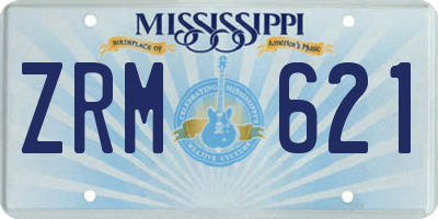 MS license plate ZRM621