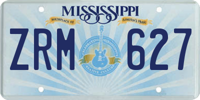 MS license plate ZRM627