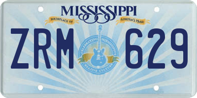 MS license plate ZRM629