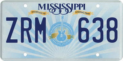 MS license plate ZRM638