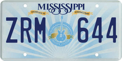 MS license plate ZRM644