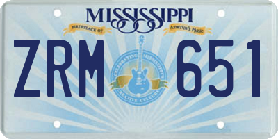 MS license plate ZRM651