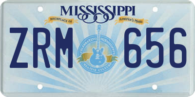 MS license plate ZRM656