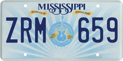 MS license plate ZRM659