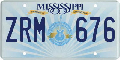 MS license plate ZRM676