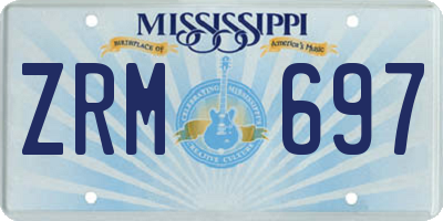 MS license plate ZRM697