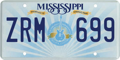 MS license plate ZRM699
