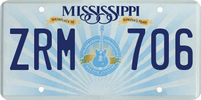MS license plate ZRM706