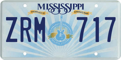 MS license plate ZRM717