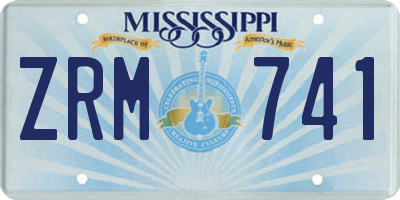 MS license plate ZRM741