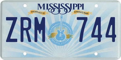MS license plate ZRM744