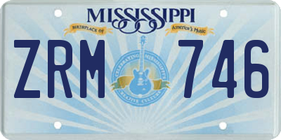 MS license plate ZRM746