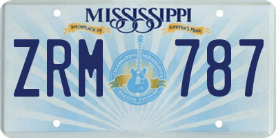 MS license plate ZRM787