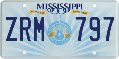 MS license plate ZRM797