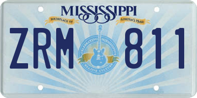 MS license plate ZRM811