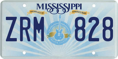 MS license plate ZRM828