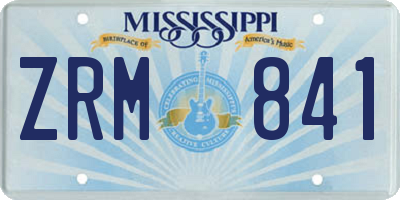 MS license plate ZRM841