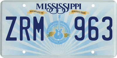 MS license plate ZRM963
