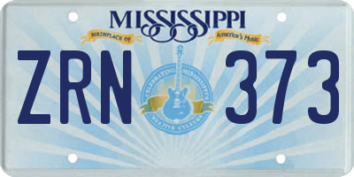 MS license plate ZRN373