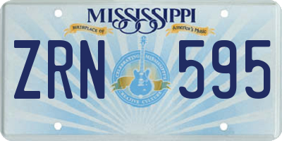 MS license plate ZRN595
