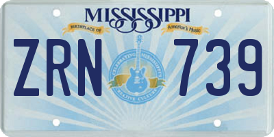 MS license plate ZRN739