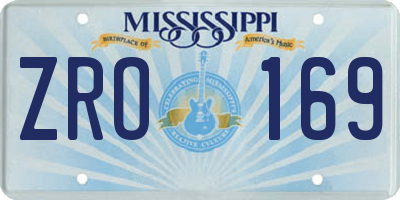 MS license plate ZRO169